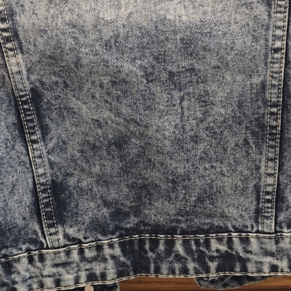 Ranbeeri Blue Stone Wash Denim Jacket 4 Pocket Button Snap Front Women’s M - Picture 7 of 14